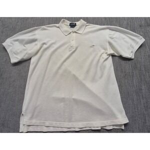 VTG Ducks Unlimited men's white pullover polo LG embroider logo Cotton‎ classic